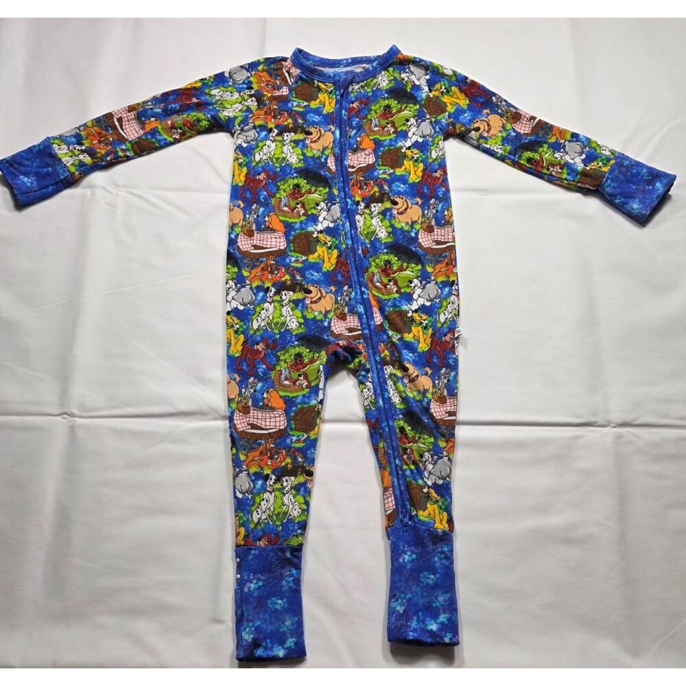 Bamboo Necessities 12-18M Pup Story Bamboo Convertible Zippy Dog Print